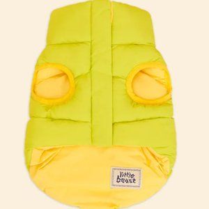 Little Beast Super Duper Reversible Parka Vest - Lime & Cream XS
